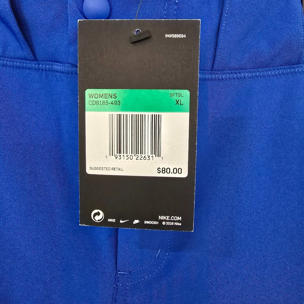 Nike Team Engineered Women's Softball Pants 3/4 Length Royal Blue Size XL NWT - Picture 3 of 10